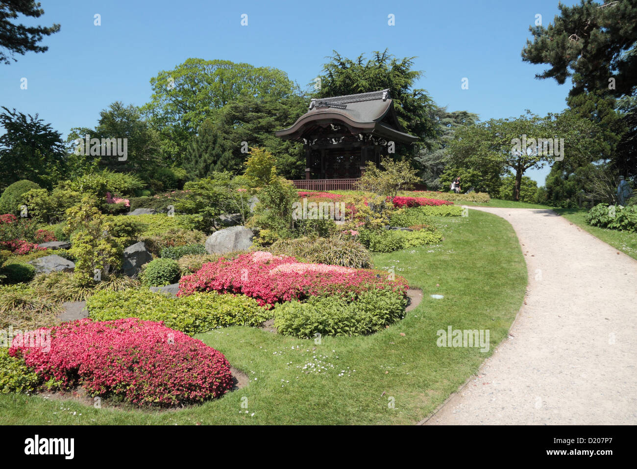 Le jardin japonais, les Royal Botanic Gardens, Kew, Surrey, Angleterre. Banque D'Images