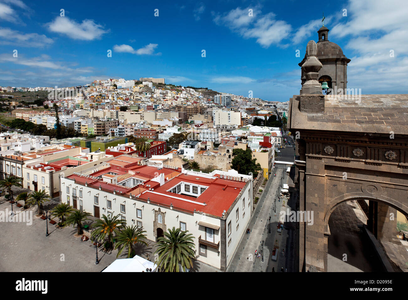 Vue depuis le clocher de la cathédrale Santa Ana sur la vieille ville, Vegueta, Las Palmas, Gran Canaria, Îles Canaries, Espagne, Union européenne Banque D'Images