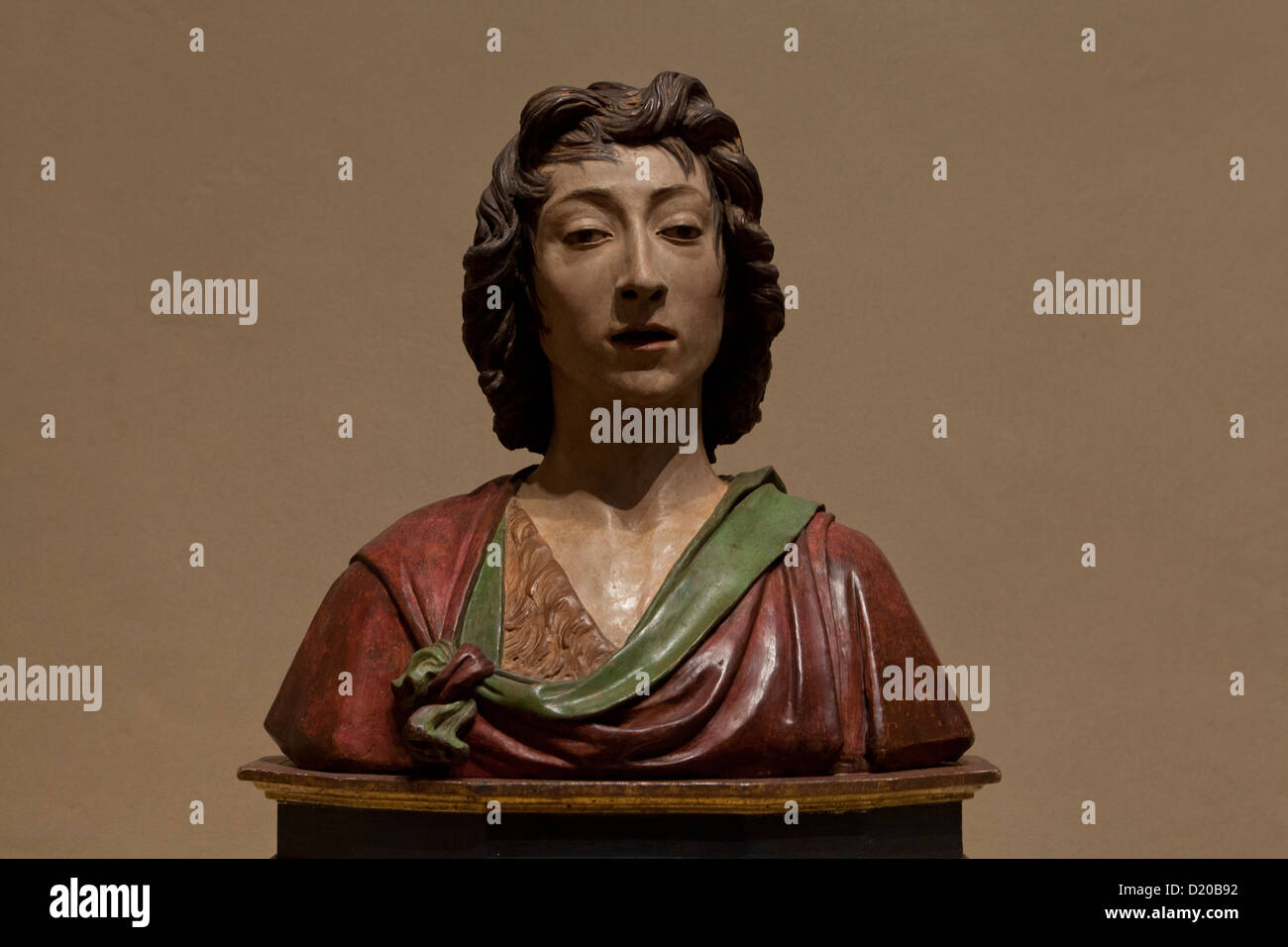 Saint Jean le Baptiste sculpture par Desiderio Da Settignano, ch. 1490 Banque D'Images Saint Jean le Baptiste sculpture par Desiderio Da Settignano, ch. 1490 Banque D'Images