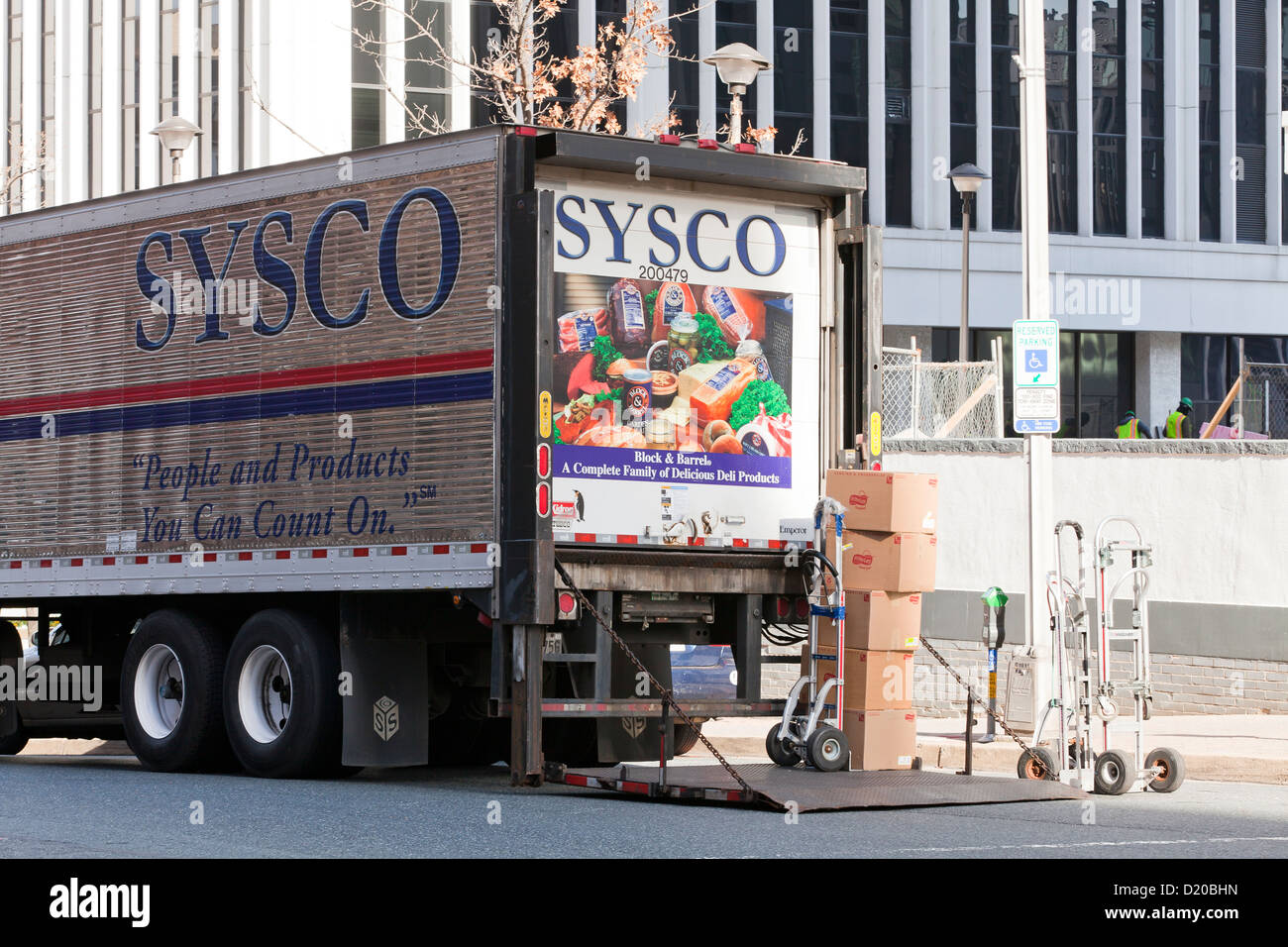 Sysco food delivery truck - Washington, DC USA Banque D'Images