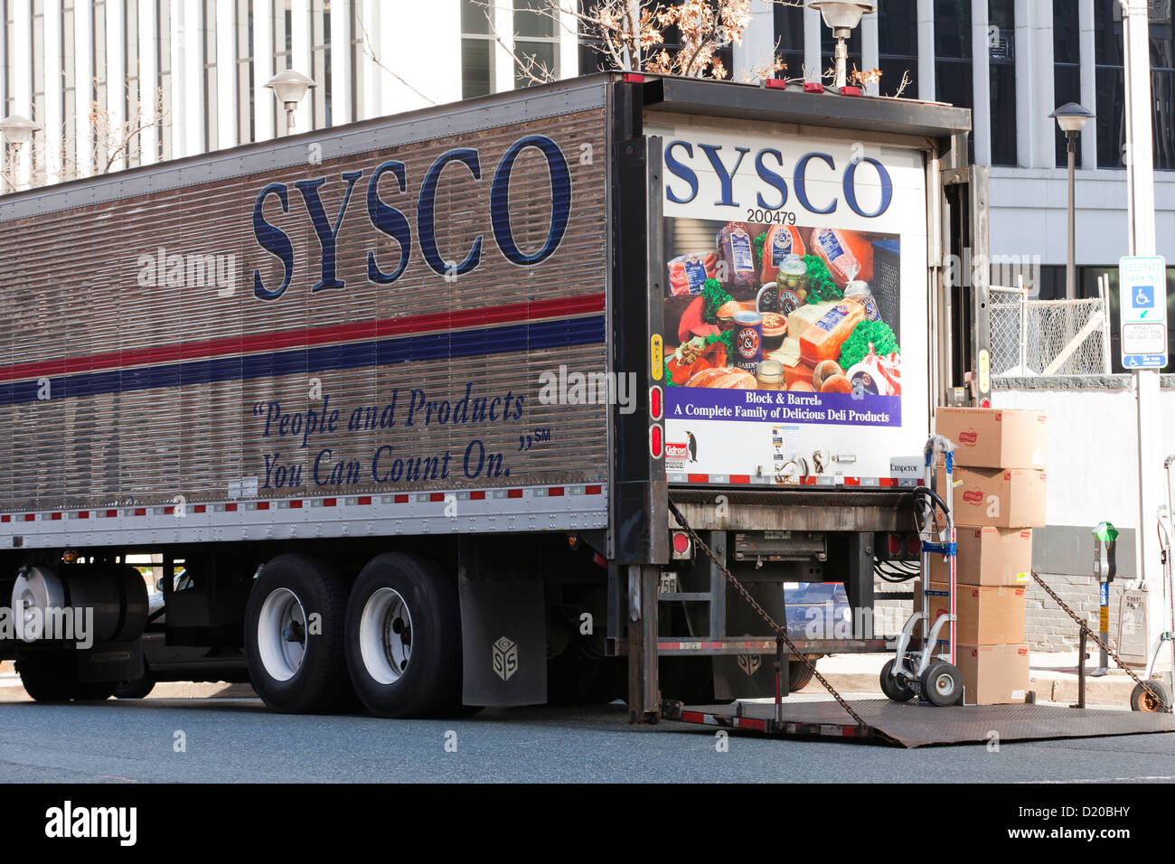 Sysco food delivery truck - Washington, DC USA Banque D'Images