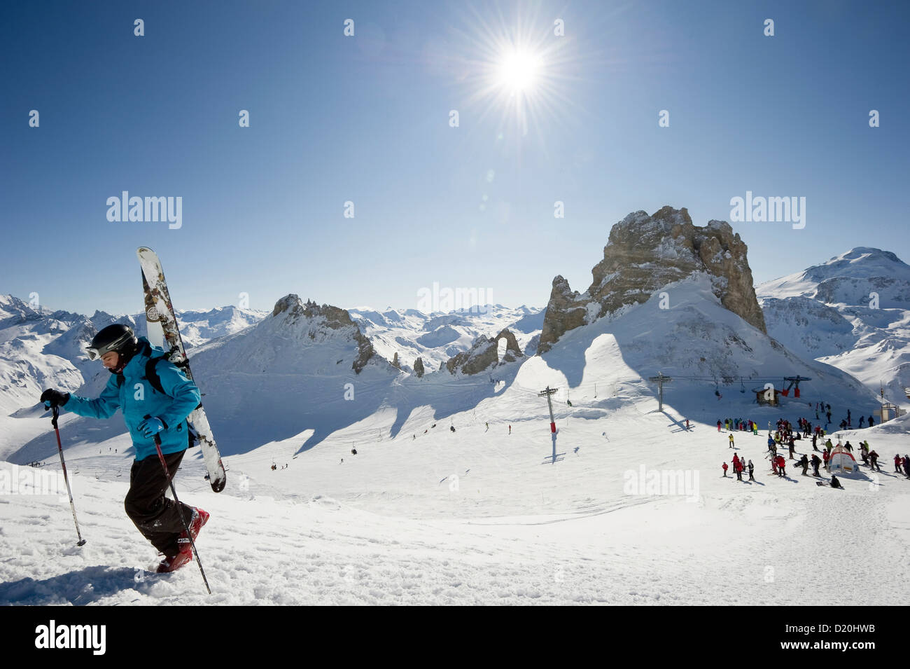 Station de ski, Tignes, Val d'Isère, Savoie, Rhone-Alpes, France Banque D'Images