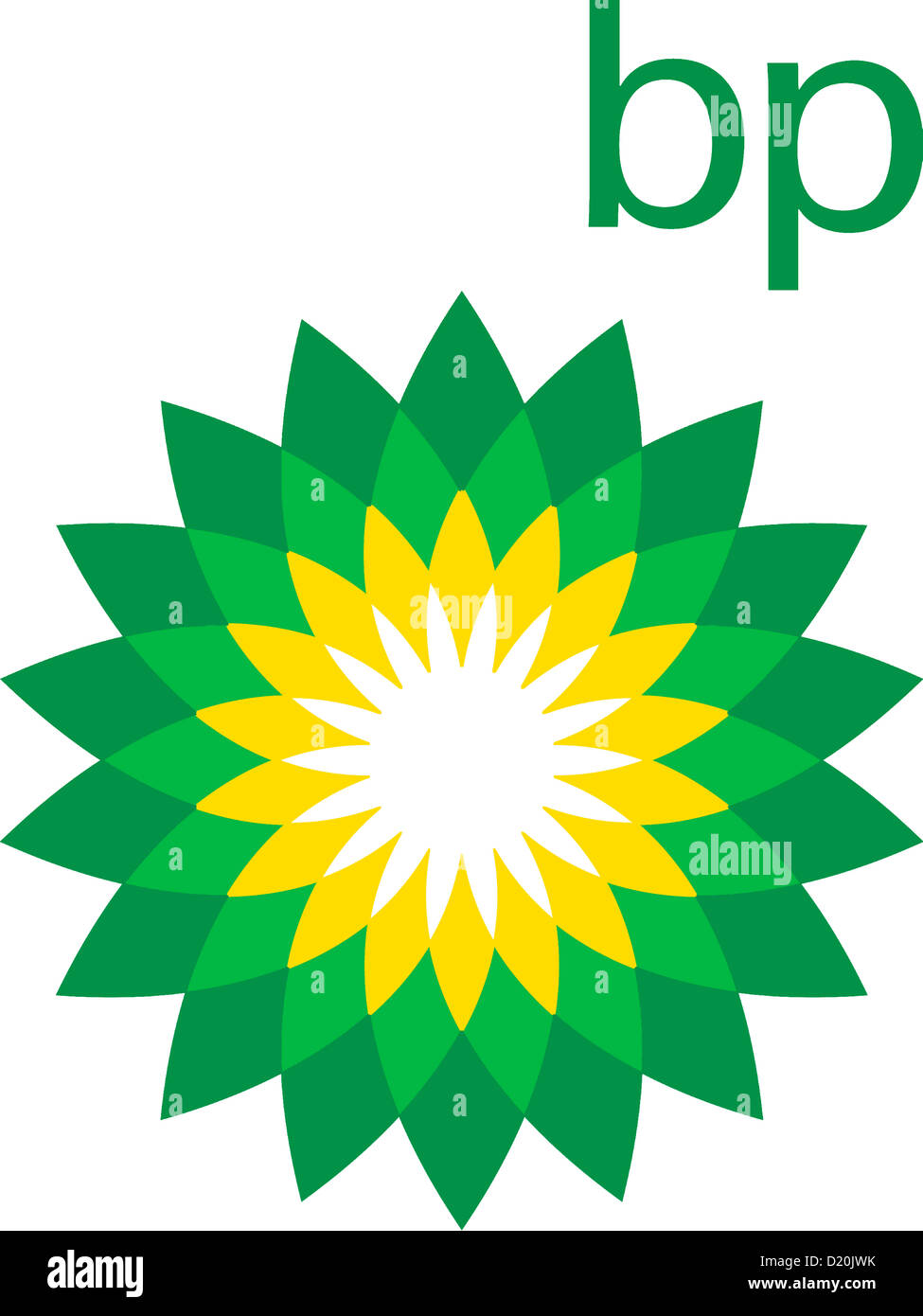 Logo de la compagnie pétrolière British Petroleum BP avec le siège à Londres. Banque D'Images