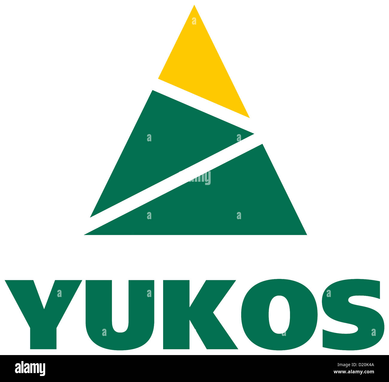 L'emblème de l'ancienne Fédération de Yukos Oil Company dont le siège est à Moscou. Banque D'Images