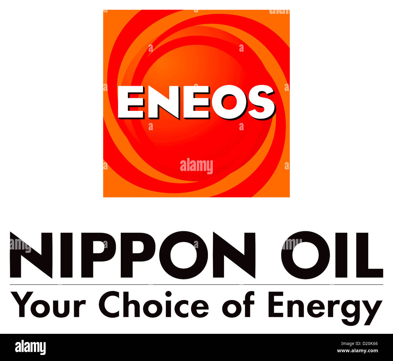 Logo de société pétrolière japonaise Nippon Oil Corporation CNO avec la marque ENEOS. Banque D'Images