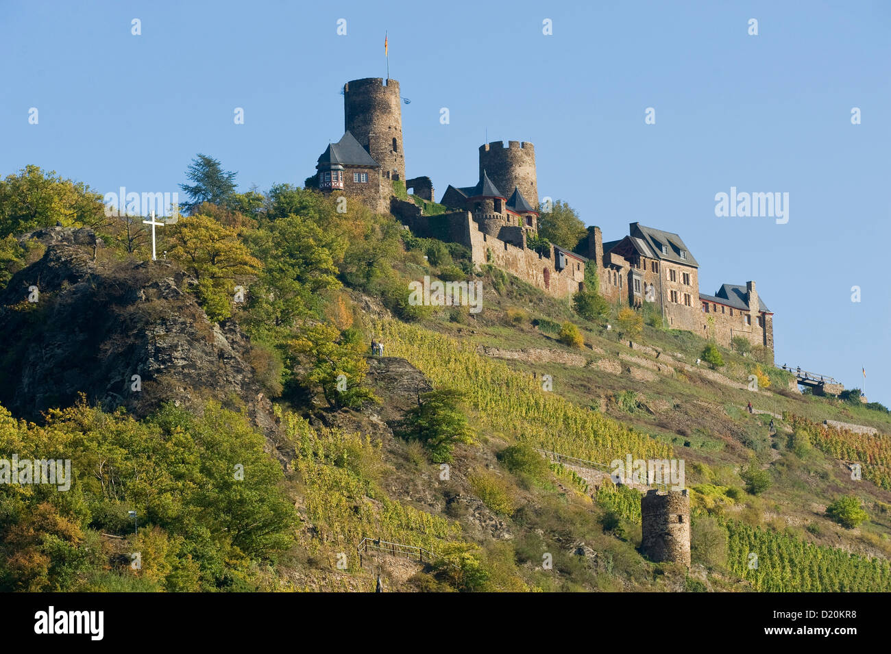 Château de Thurant sur une colline, Alken, Rhénanie-Palatinat, Allemagne, Europe Banque D'Images