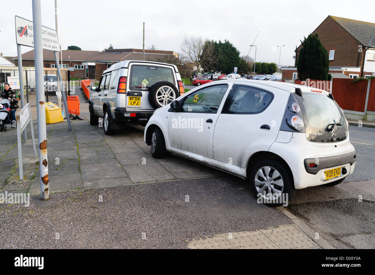 Parking gratuit sur la chaussée Banque D'Images