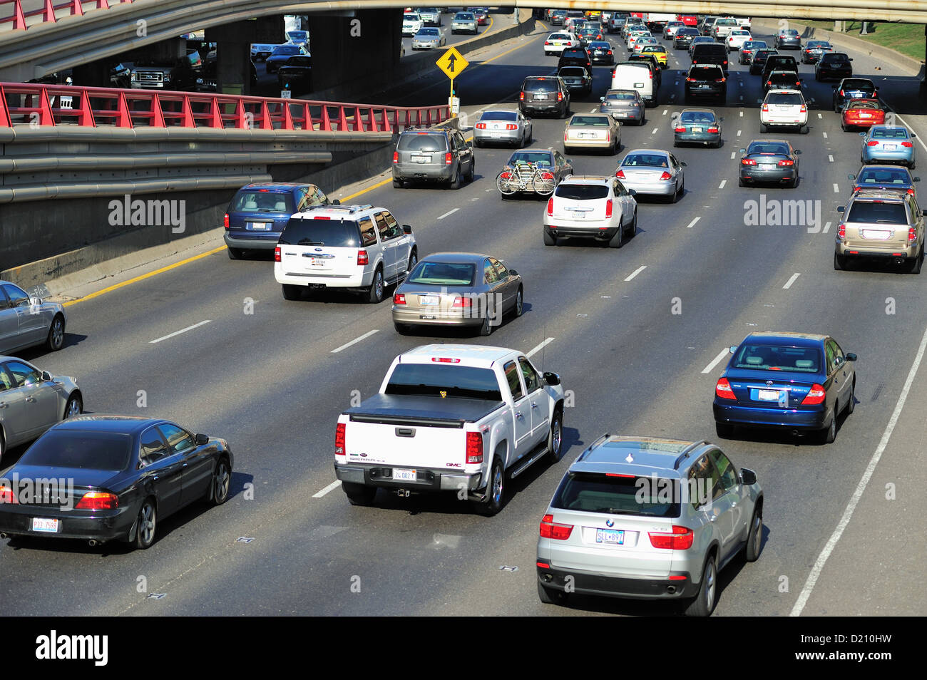 USA Illinois Chicago Traffic congestion Kennedy Expressway Banque D'Images