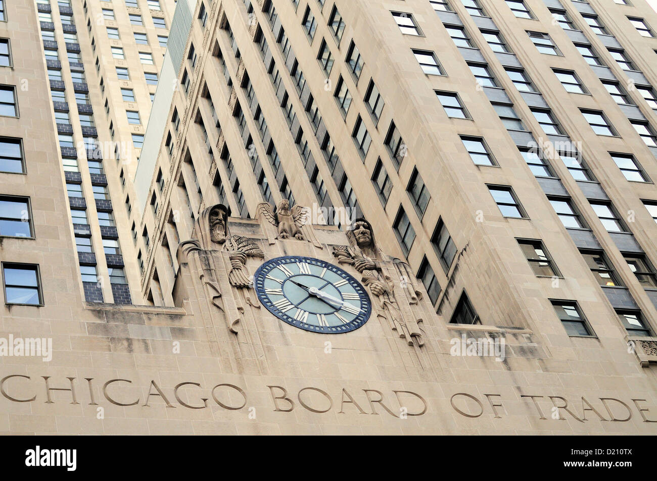 USA Illinois Chicago Board of Trade Building Rue LaSalle National Historic Landmark. Banque D'Images