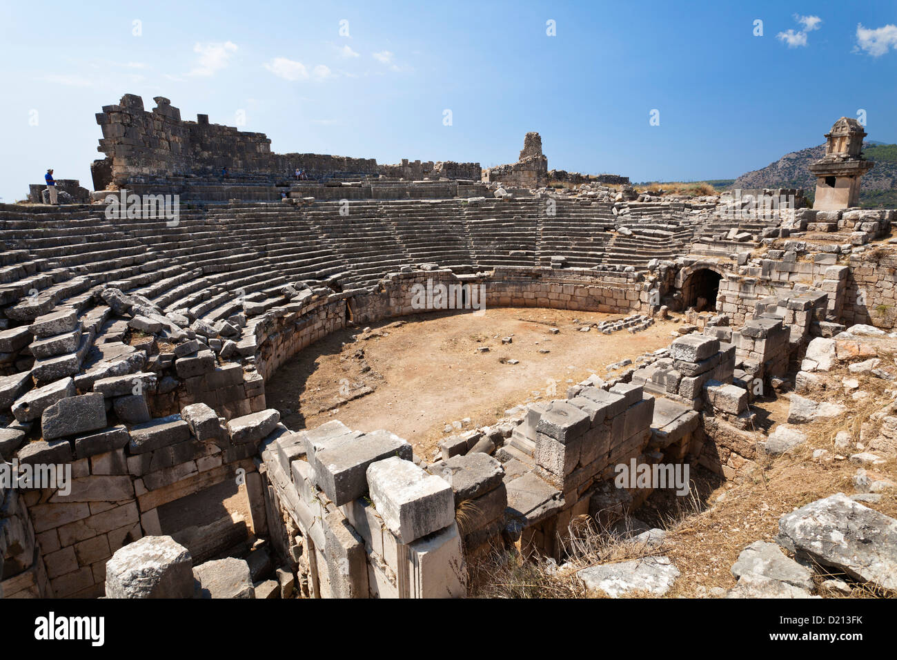 Théâtre romain, Xanthos, côte lycienne, Lycie, Mer Méditerranée, Turquie, Asie Banque D'Images
