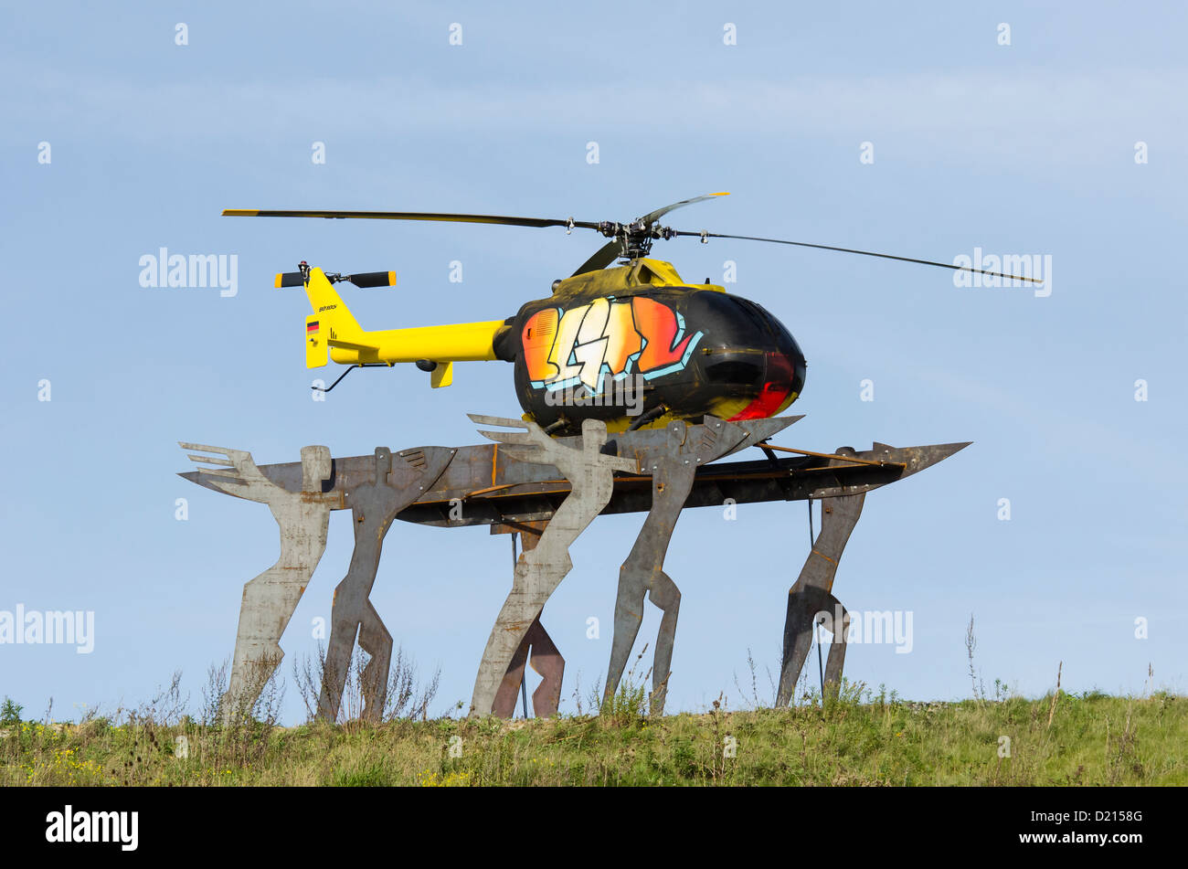 Hélicoptère ADAC Allemagne Banque D'Images