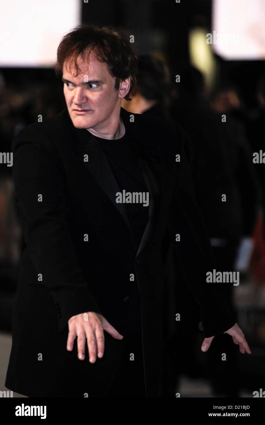 L'écrivain et réalisateur Quentin Tarantino assiste à la première UK de Django Unchained le 01/10/2013 à l'Empire Leicester Square, Londres. Les personnes sur la photo : Quentin Tarantino. Photo par Julie Edwards/Alamy Live News Banque D'Images