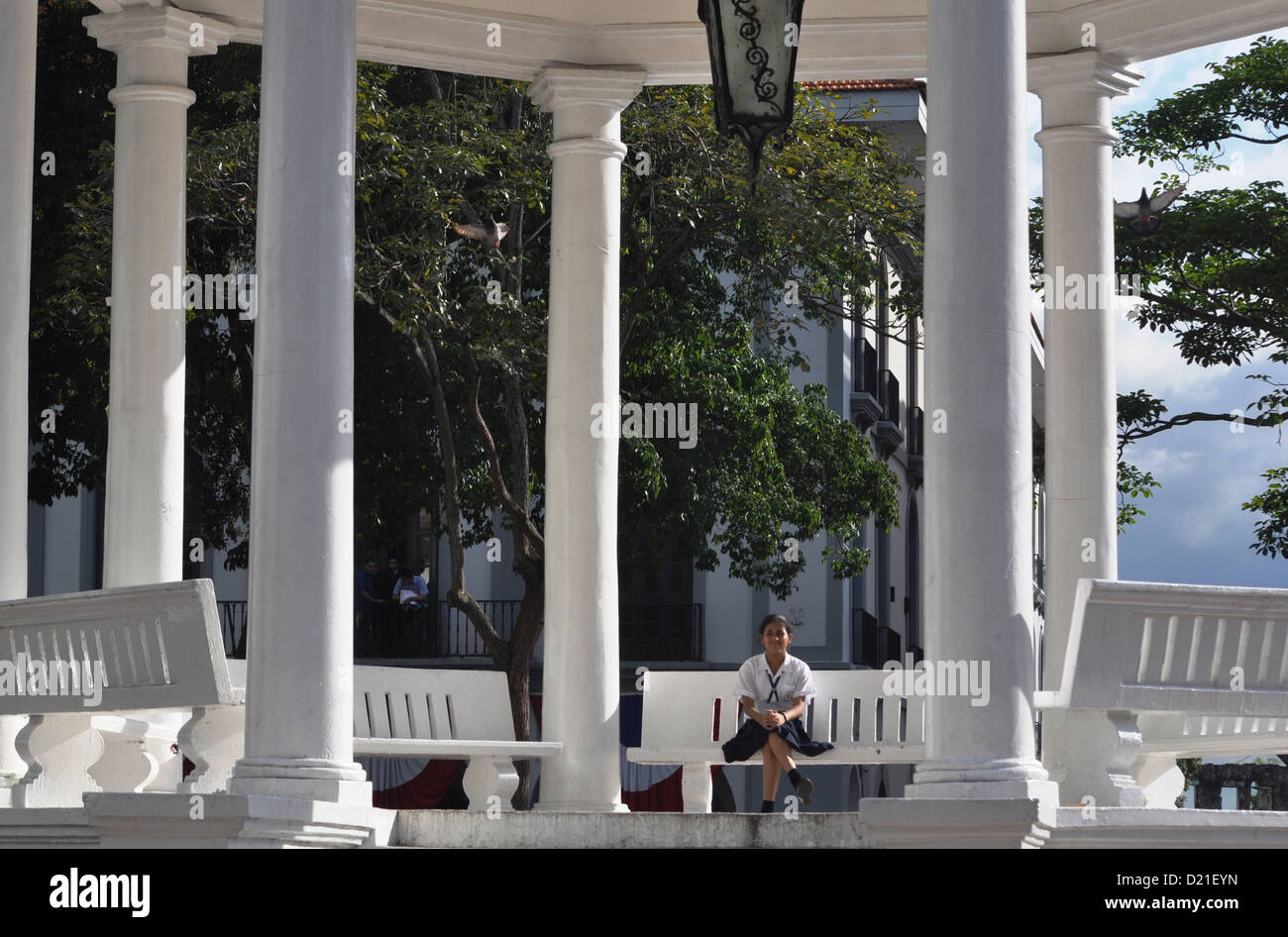 Ciudad de Panama (Panama) : Glorieta de Plaza de la Independencia, Casco Viejo Banque D'Images