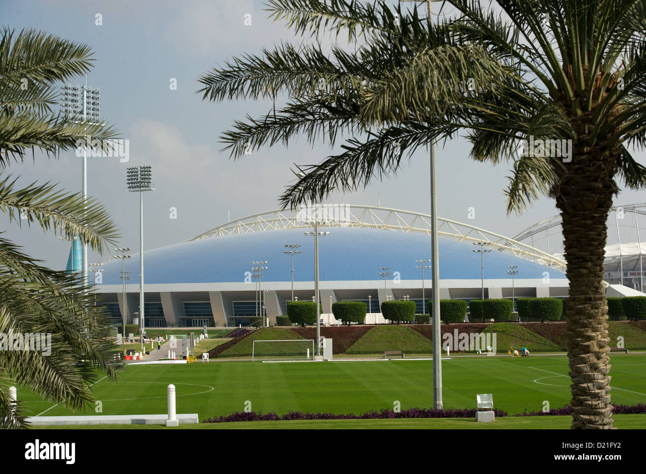 L'Aspire dans la Cité des Sports Zone représentée à Doha, Qatar, 09 janvier 2013. Photo : Peter Kneffel Banque D'Images