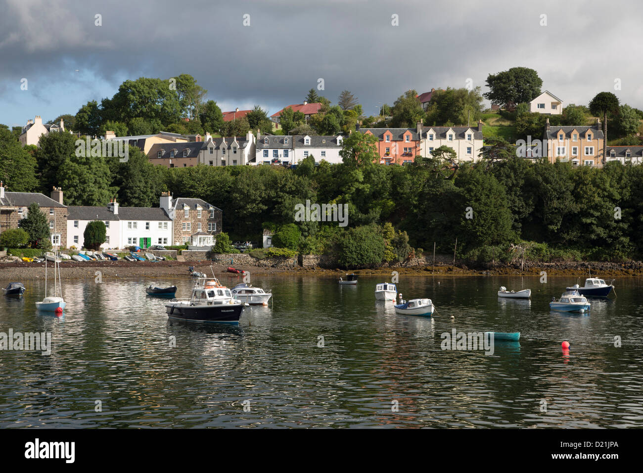 Bateaux de pêche au port, Highland, Portree, Isle of Skye, Hébrides intérieures, Ecosse, Royaume-Uni Banque D'Images