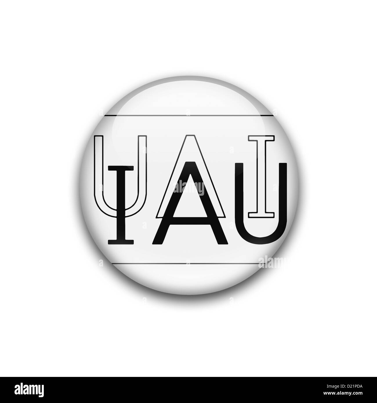 L'Union Astronomique Internationale UAI symbole du drapeau logo | Banque D'Images