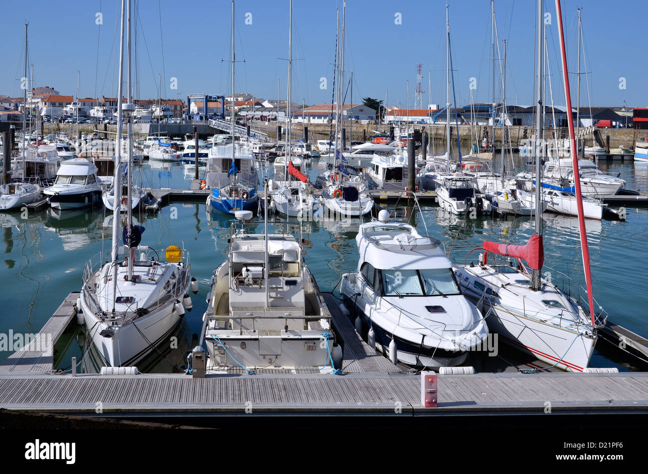 Port de l'Herbaudière sur l'île de Noirmoutier en l'île, située dans le département de la Vendée et la région Pays de la Loire France Banque D'Images