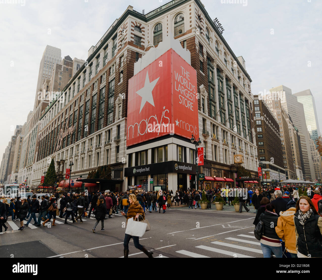 Macy's au cours de l'approche de Noël, la ville de New York, USA Banque D'Images