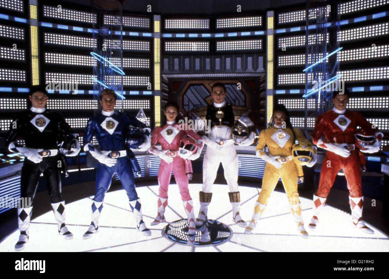 - Der Film Power Rangers Mighty Morphin Power Rangers - film Johnny Yong Bosch, David Yost, Amy Jo Johnson, David Jason Banque D'Images