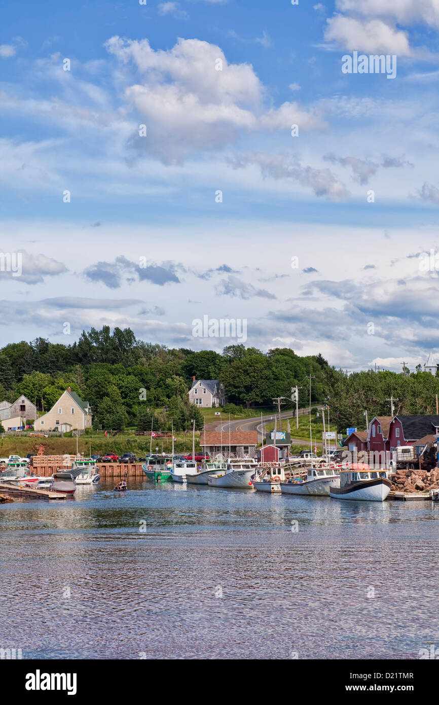 Le quai à Stanley Bridge, Prince Edward Island, Canada. Banque D'Images