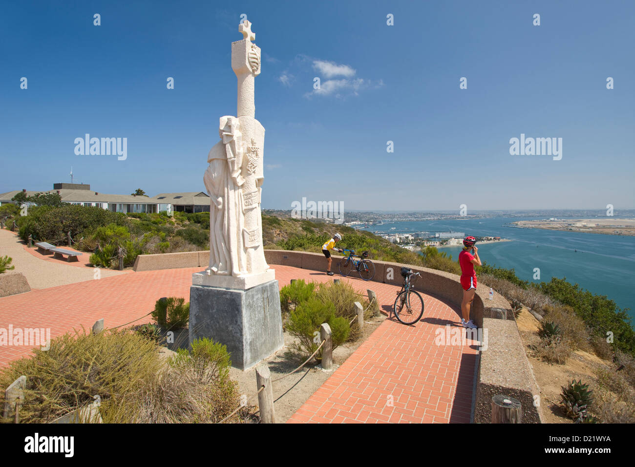 STATUE DE JUAN RODRIGUEZ CABRILLO (©ALVARO DE BREE 1939) MONUMENT NATIONAL DE CABRILLO LOMA SAN DIEGO CALIFORNIA USA Banque D'Images