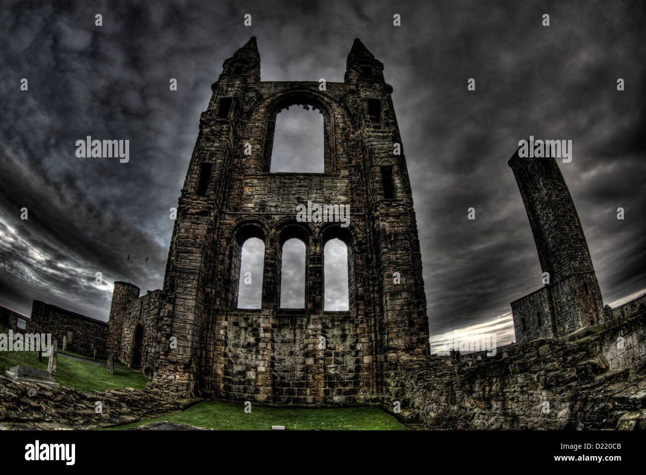 La Cathédrale de Saint Andrews. Les ruines de la cathédrale médiévale de St Andrews, St Andrews, Fife, Scotland Banque D'Images