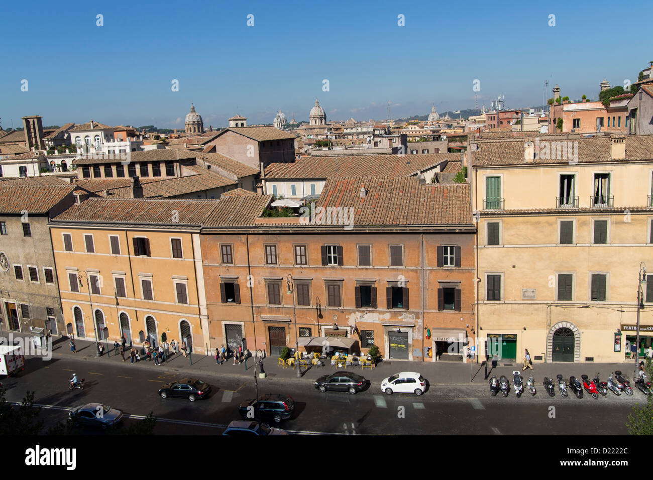 Ville de Rome Italie Vue de dessus Banque D'Images