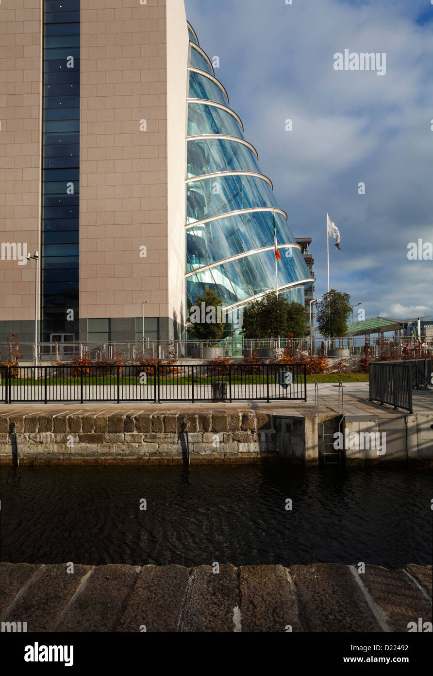 La Convention Centre Dublin (CCD), Dublin Docklands, surplombant la rivière Liffey à Spencer Dock, Dublin, Irlande Banque D'Images