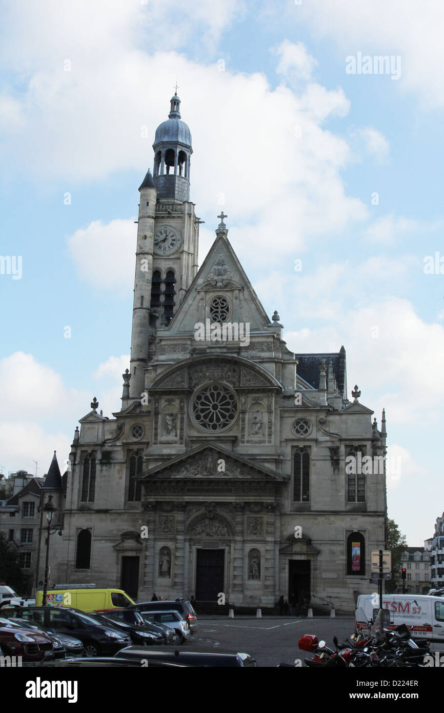 Eglise Saint Etienne du Mont, Paris, France Banque D'Images