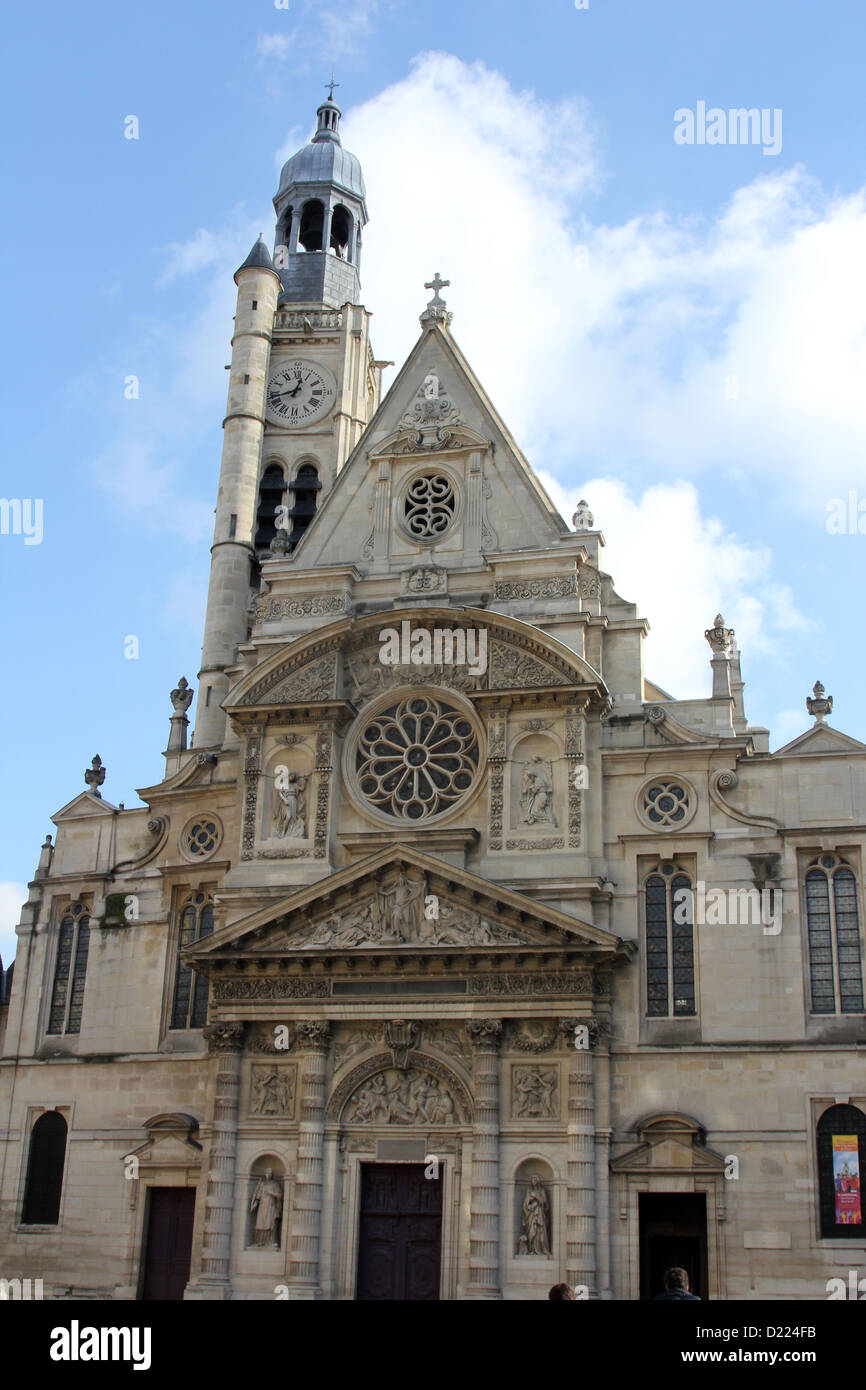 Eglise Saint Etienne du Mont, Paris, France Banque D'Images