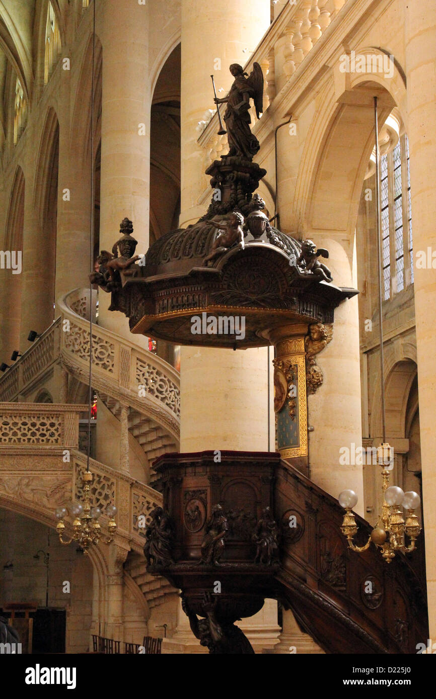 Eglise Saint Etienne du Mont, Paris, France Banque D'Images
