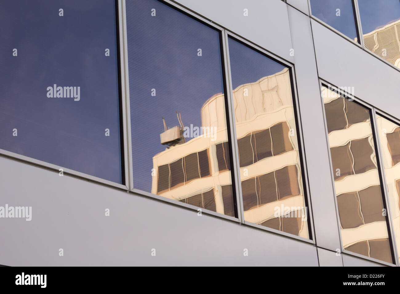 Réflexions en verre du bâtiment Banque D'Images