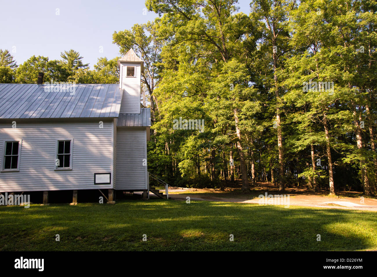Une église de campagne historique dans les Great Smoky Mountains National Park. Banque D'Images
