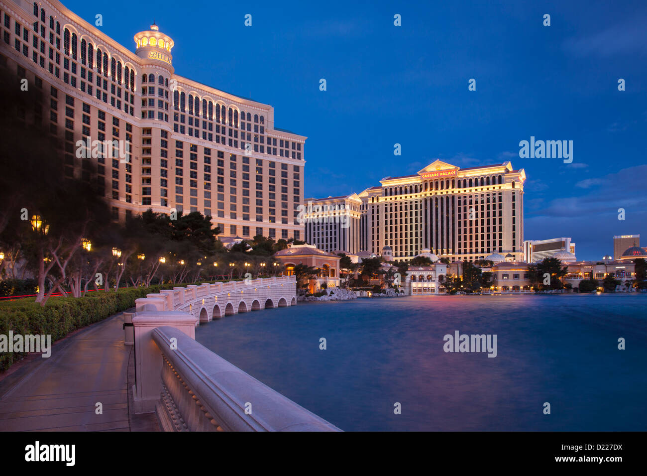 Le Bellagio et Césars Palace casinos à Las Vegas, Nevada, USA Banque D'Images