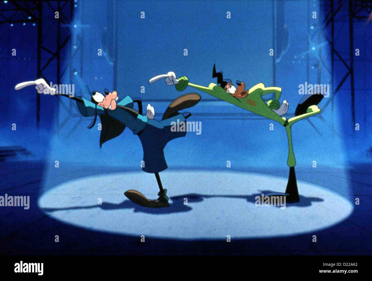 - Der Film Goofy Goofy Movie, Goofy Goofy Powerline zusammen mit dem Rock-Idol auf der Buehne Powerline. *** Légende locale Banque D'Images