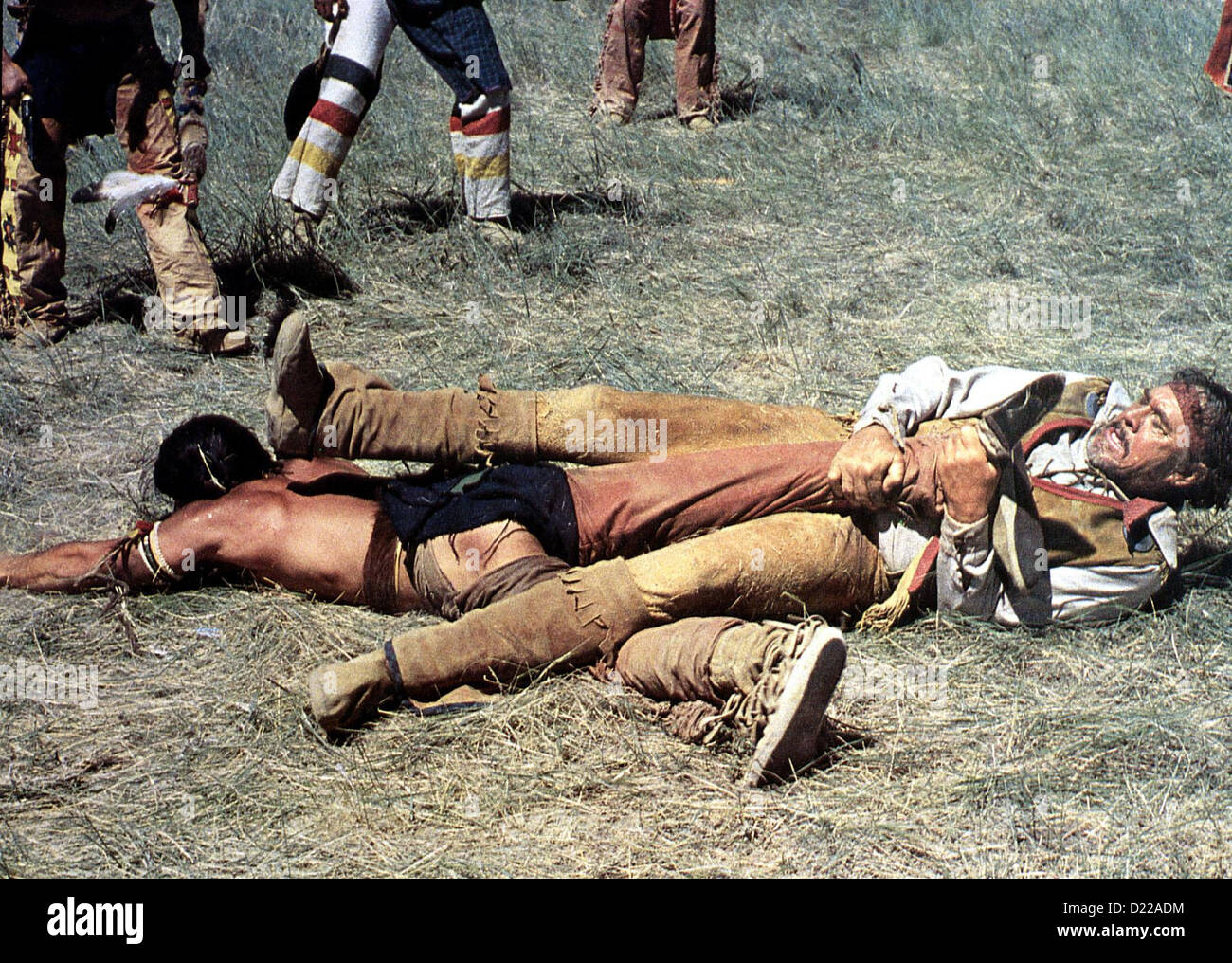 Grauadler Grayeagle Ben Johnson Verzweifelt wehrt sich Ben Johnson, John (r) gegen die Indianer. *** *** Légende Locale 1977 -- Banque D'Images