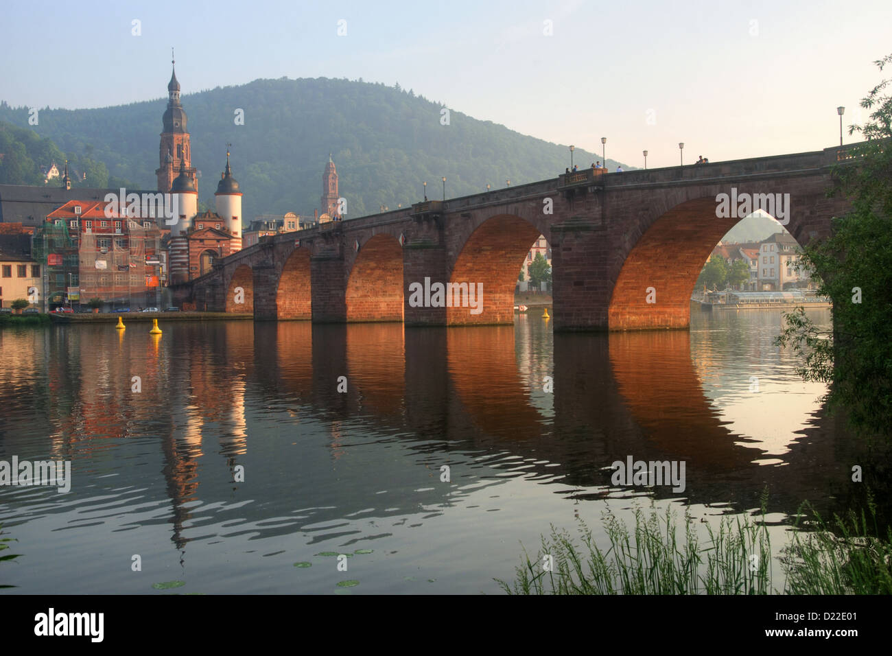 Vieux Pont sur la rivière Neckar, Heidelberg Banque D'Images
