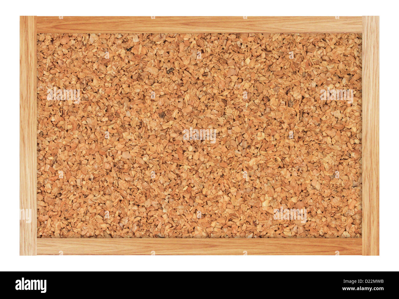 Tableau de liège brun avec cadre en bois Banque D'Images
