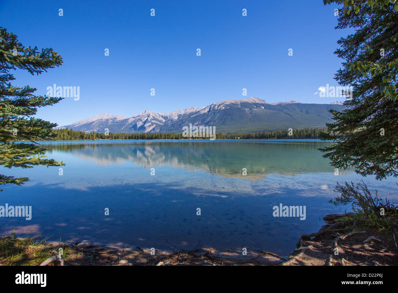 Lac Edith, dans le parc national Jasper en Alberta Canada Banque D'Images