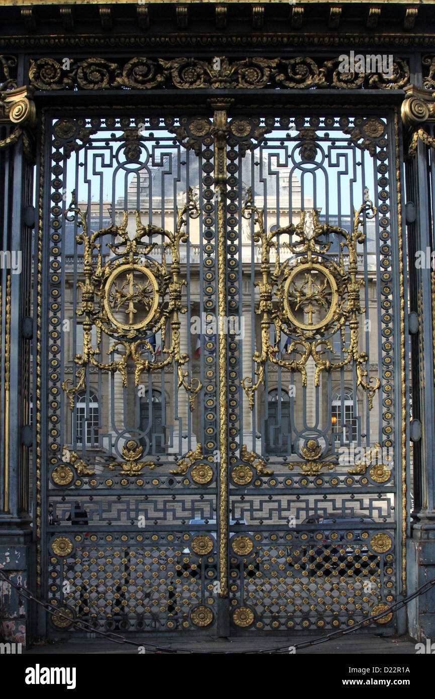 Golden Gate au palais de justice à Paris Banque D'Images