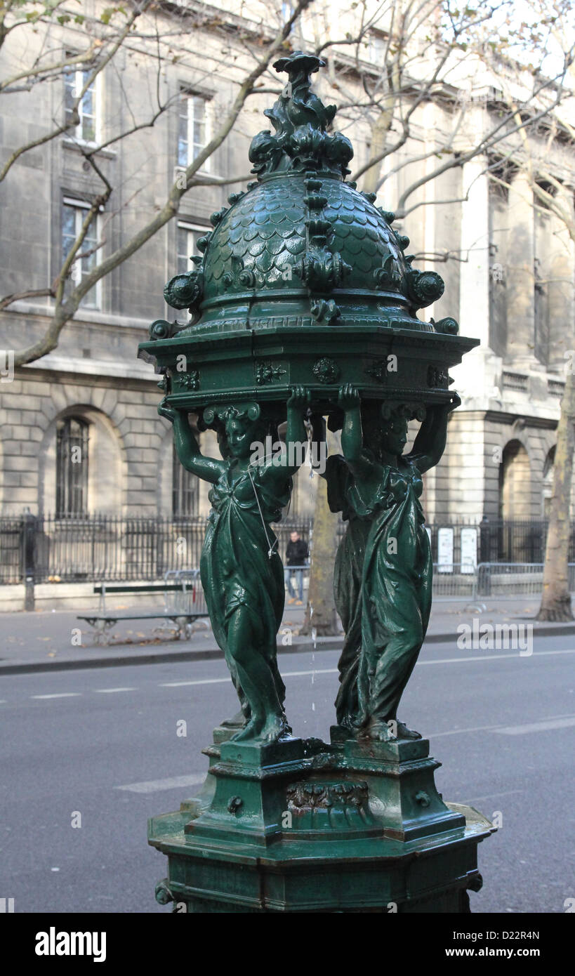 Fontaine Wallace, Paris Banque D'Images