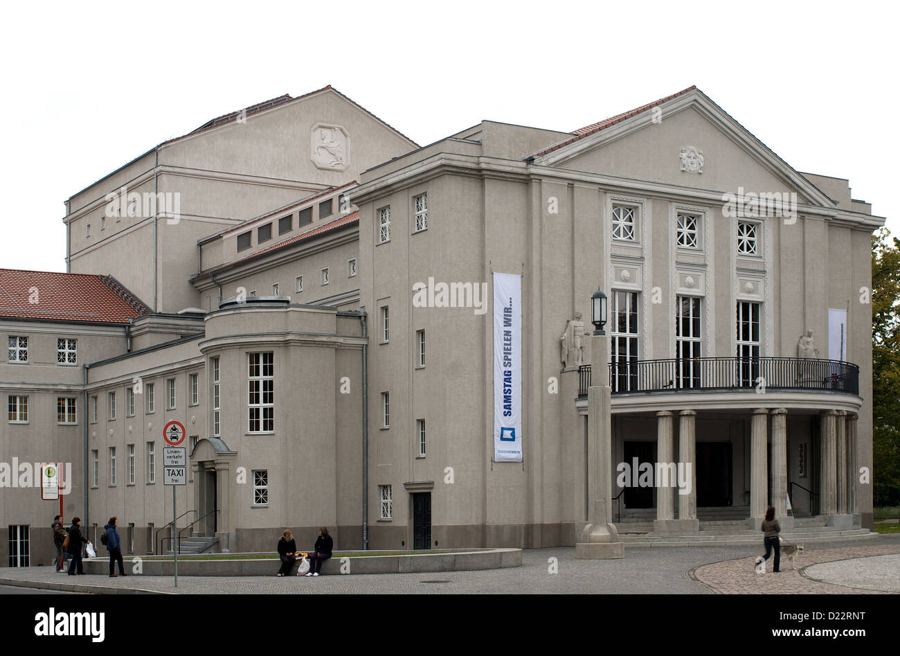 Stralsund, Allemagne, le théâtre Vorpommern Banque D'Images