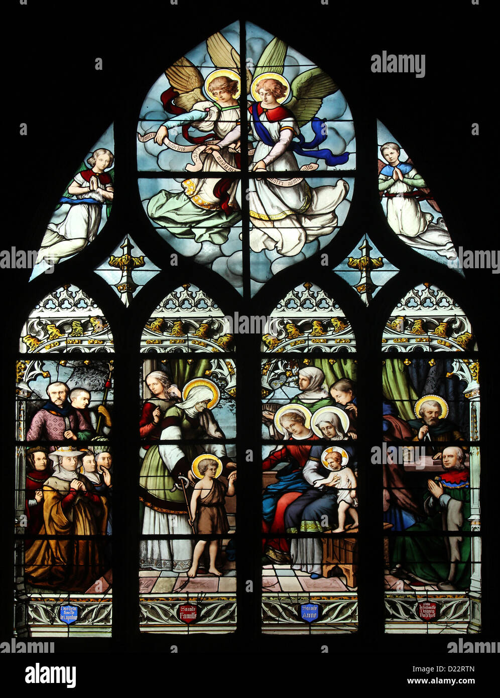 Saint Jean Baptiste présenté par sa mère,St. Elizabeth, l'Enfant Jésus et  de la sainte église St Séverin parenté,Paris,France Photo Stock - Alamy