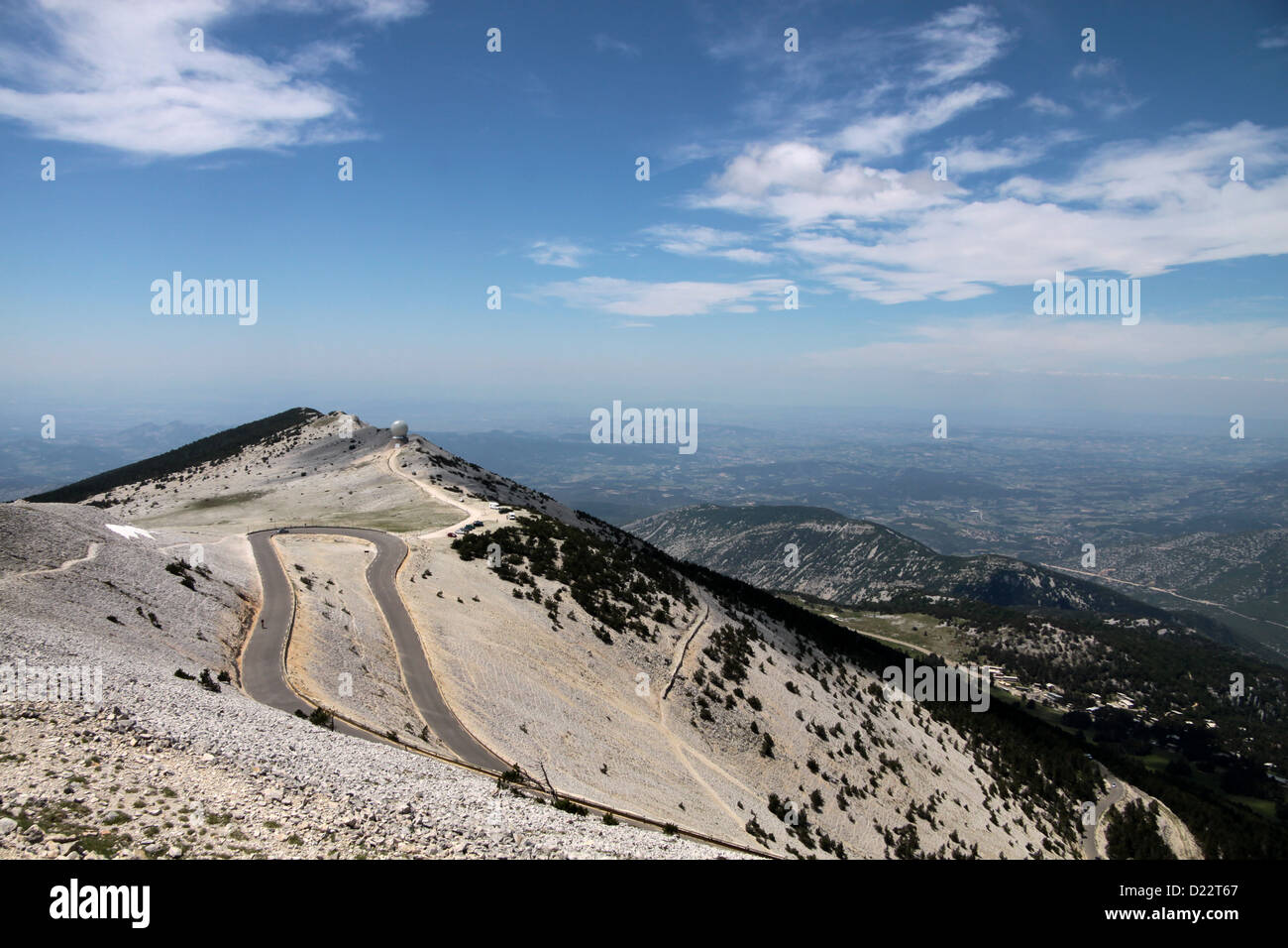 Haut de la montagne du Mont Ventoux dans la Haute-Provence, France Banque D'Images