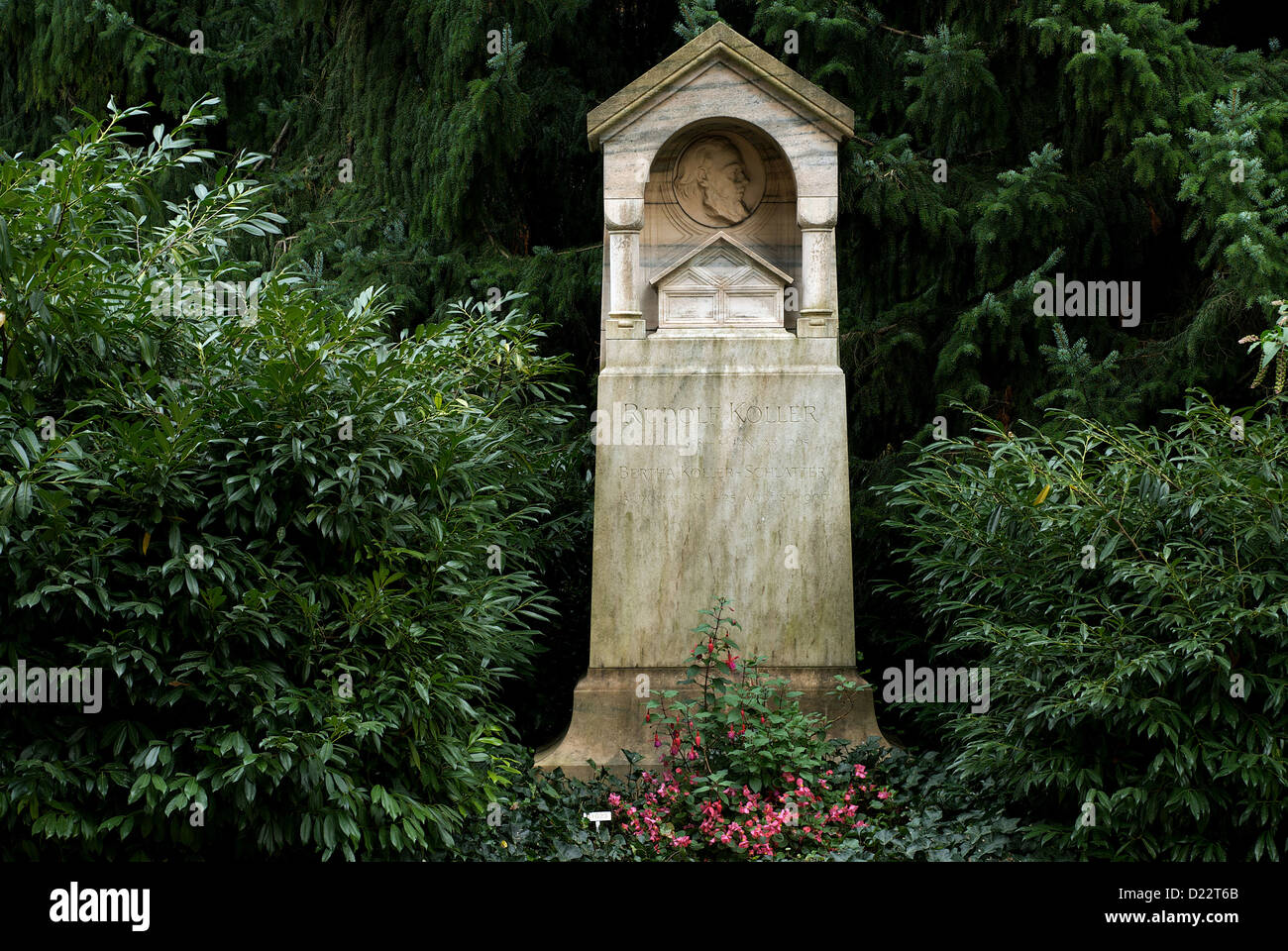 Zurich, Suisse, la tombe du peintre Rudolf Koller Banque D'Images