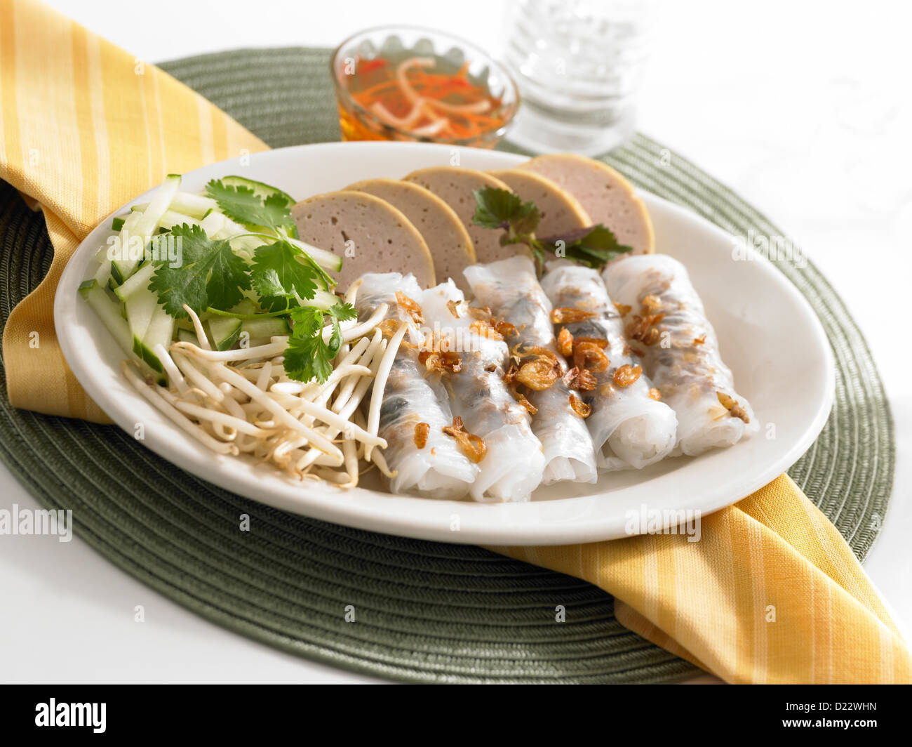 Rouleaux de printemps aux légumes vietnamiens Banque D'Images