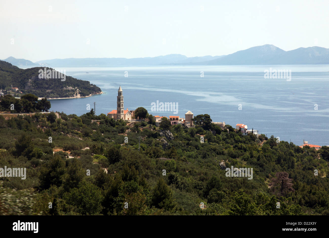 Le Village d'Igrane, Makarska Riviera, Dalmatie, Croatie Banque D'Images