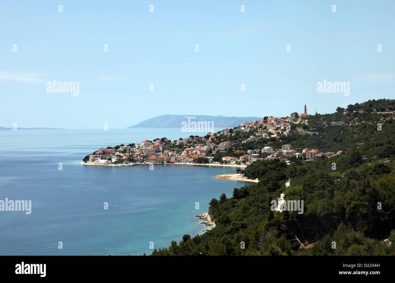 Le Village d'Igrane, Makarska Riviera, Dalmatie, Croatie Banque D'Images