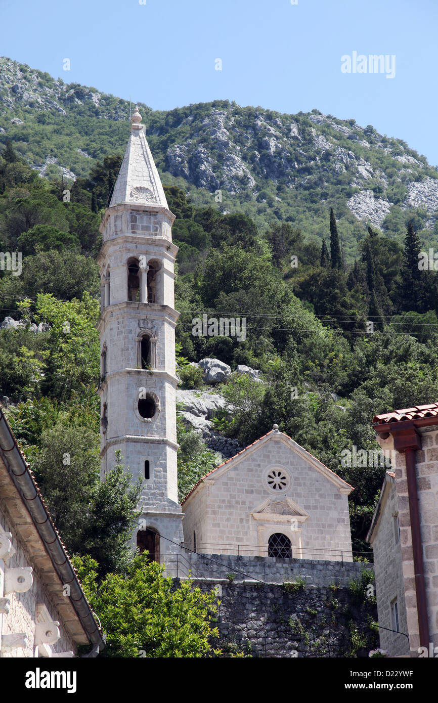Église Notre Dame du Rosaire, Perast, Monténégro Banque D'Images