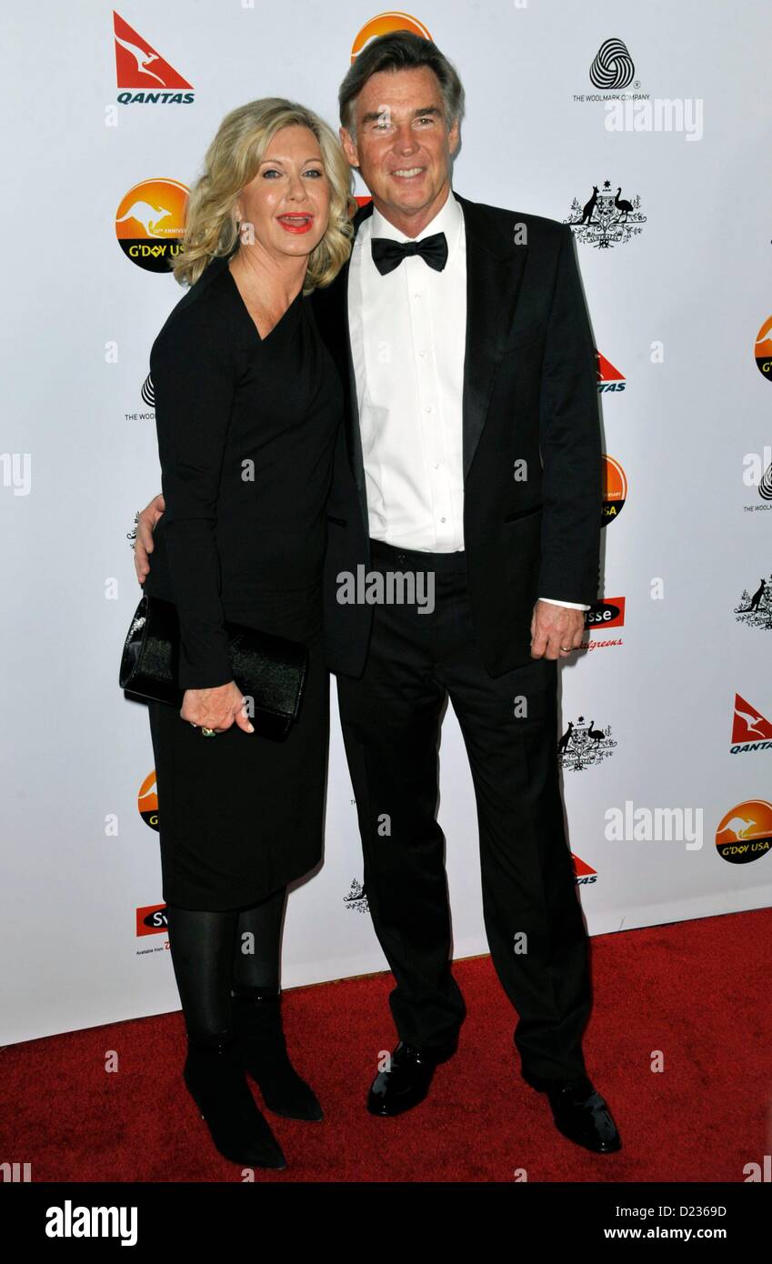 Olivia Newton-John aux arrivées pour G'DAY USA Gala, JW Marriot à LA LIVE, Los Angeles, CA, 12 janvier 2013. Photo par : Dee Cercone/Everett Collection Banque D'Images